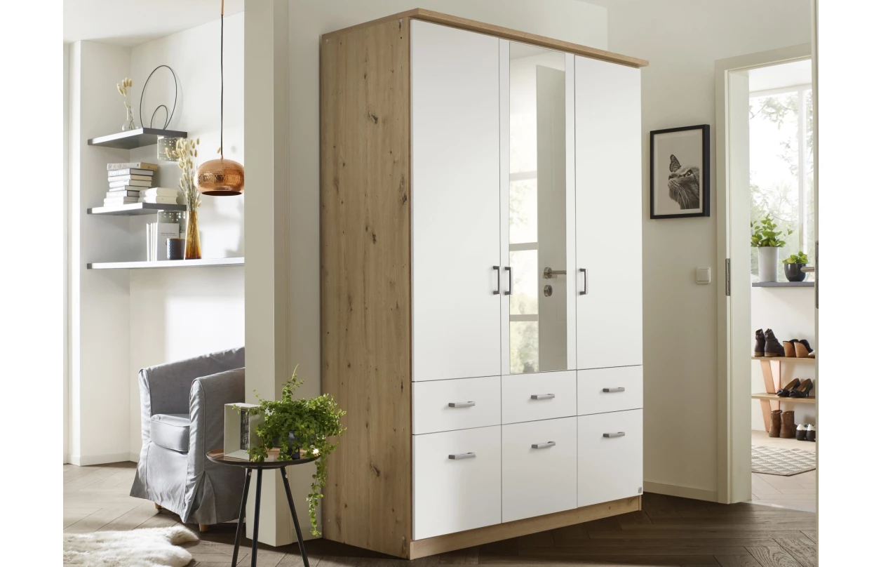Šatní skříň Bremen, 181 cm, dub sonoma/bílá 22