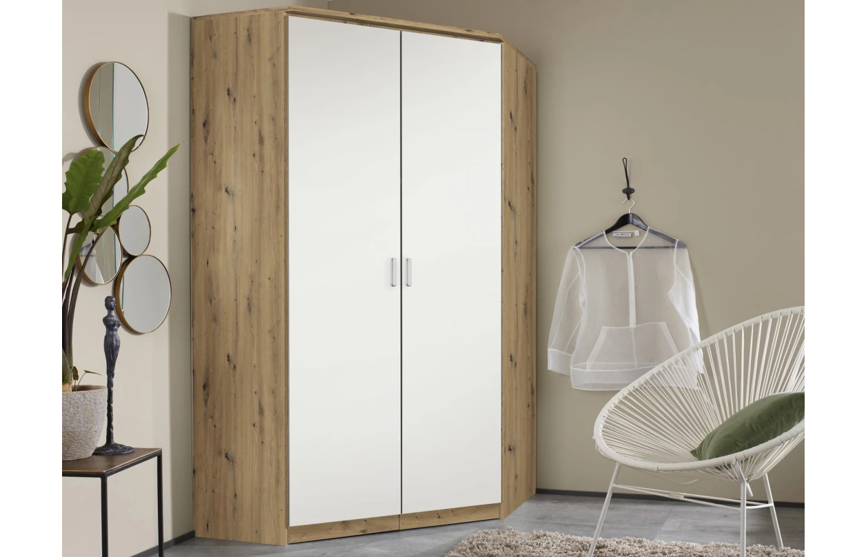 Šatní skříň Bremen, 136 cm, dub sonoma/bílá 24