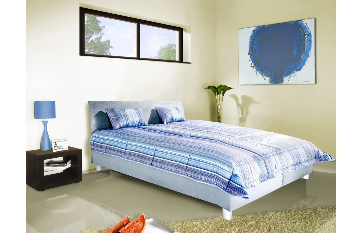 Postel Bali 180x200 cm, krémová látka 2