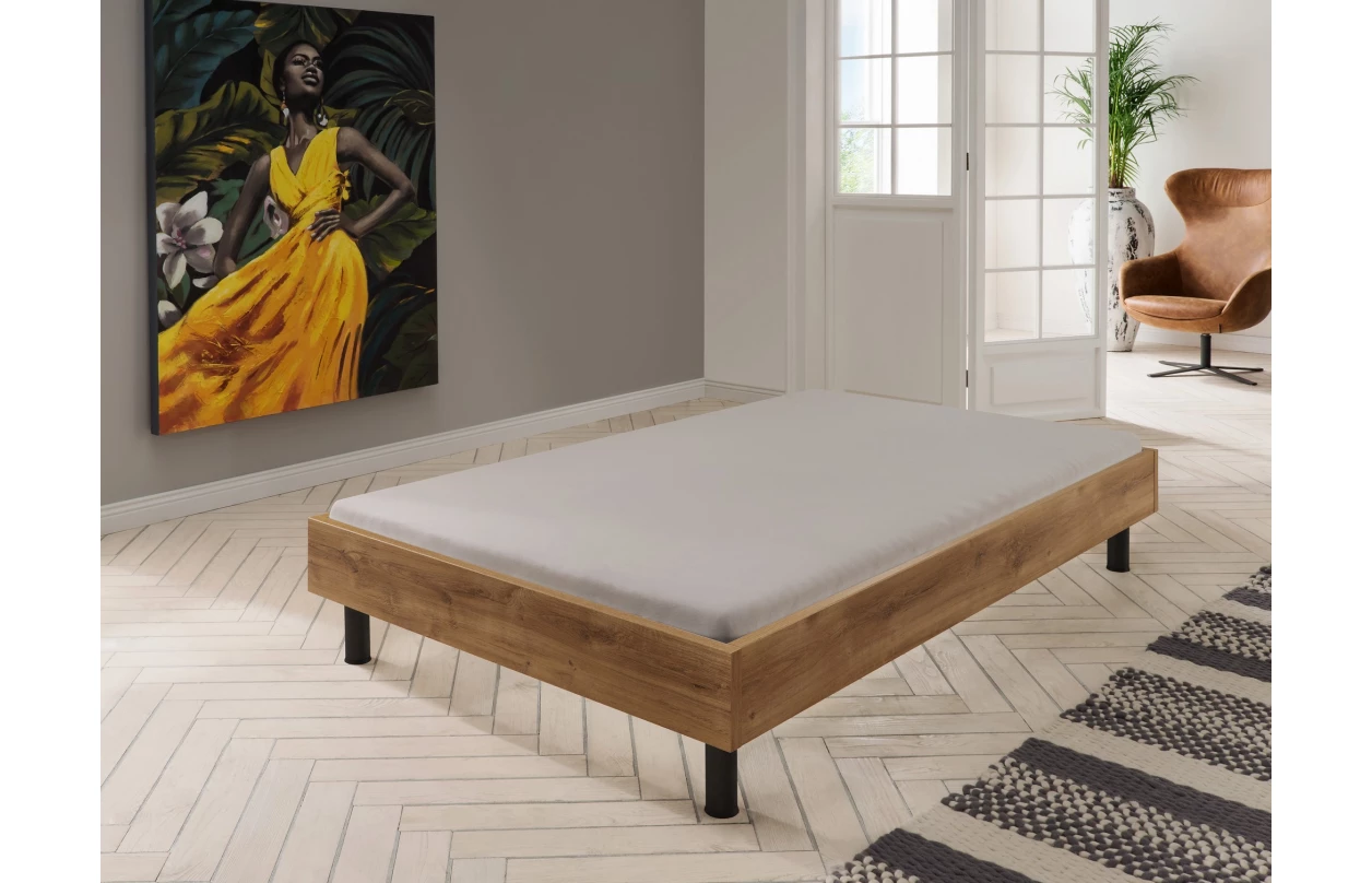 Noční stolek Easy Plus, 2 zásuvky, dub sonoma 45