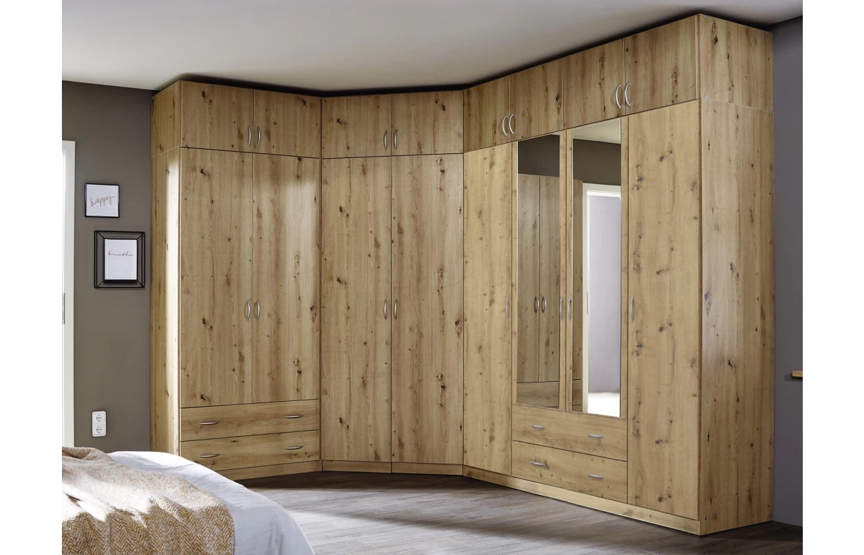 Šatní skříň Case, 136 cm, bílá 26
