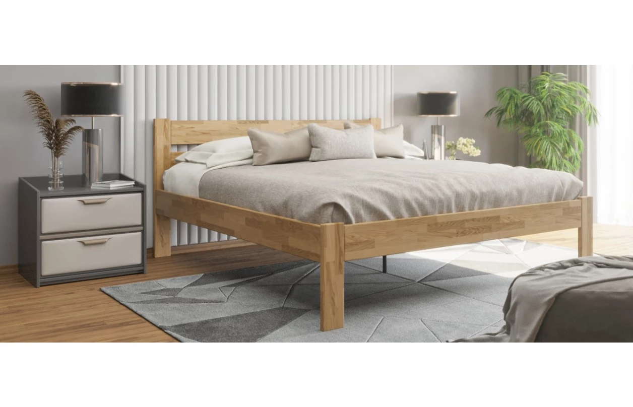Prodloužená postel Mystic 180x220 cm, přírodní buk 4