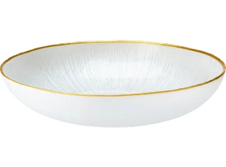 Miska Dia 21 cm, bílá/zlatá