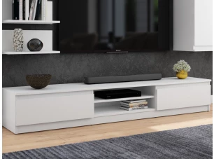 TV stolek Carlos, bílý, 175 cm