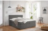 Postel boxspring Aston 160x200 cm, středně šedá látka